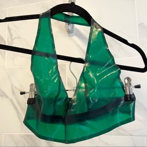 Polymorphe Latex Halter Bra Top